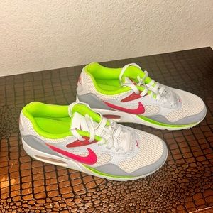 Nike Air Max Correlate Sneakers Women Size 10 White Pink Green Grey